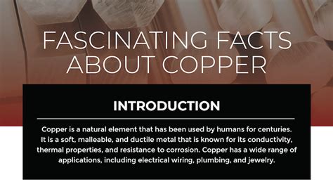 Interesting Facts About Copper Copper Facts And Feats