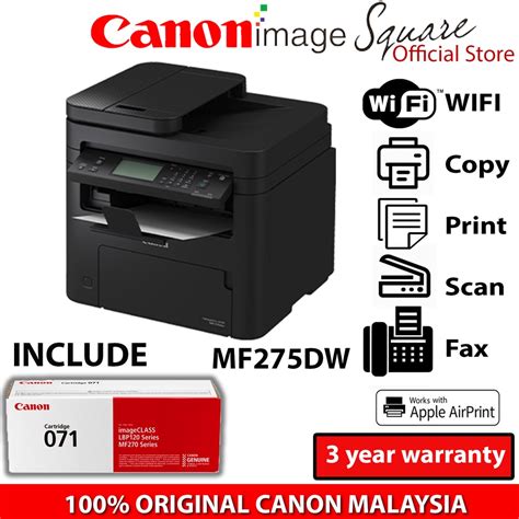 Canon Imageclass Mf275dw Wireless 4 In 1 Monochrome Multifunction For