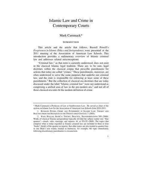 PDF The Punishment Of Islamic Sex Crimes In A Modern Legal System The Islamic Qanun Of Aceh