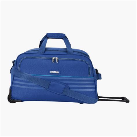 American Tourister Amt Atom Wheel Duffle Blue Gift Reegalo