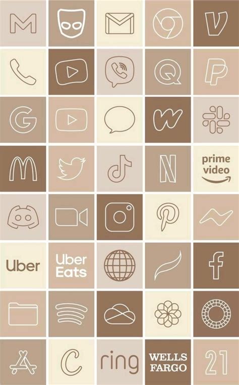Ios App Icon Brown Aesthetic Ios App Icon Nude Brown Ios App Icon Packs