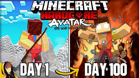 I Survived 100 Days In Hardcore Minecraft As The Avatar Here S What