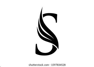 Initial Letter S Logo Wings Symbol Stock Vector Royalty Free