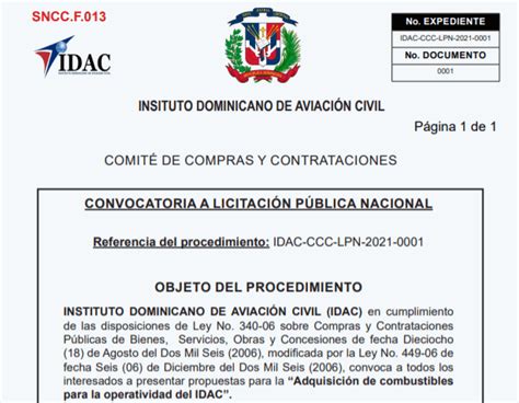 Licitaci N P Blica Nacional Idac Ccc Lpn Idac