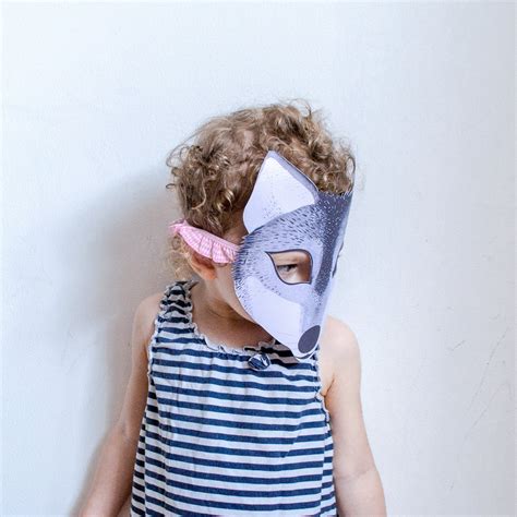 Wolf Mask for Kids, Instant Download. Toddler Boy Halloween Costume ...