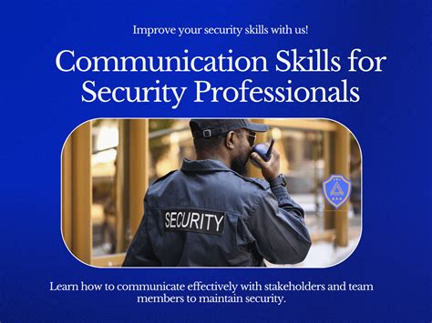 Communication Skills For Security Professionals 2025