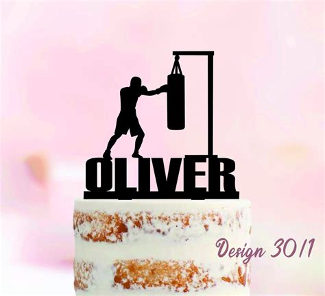 Boxing Birthday Cake Topper Male Boxer Cake Topper Boxer Decor Male