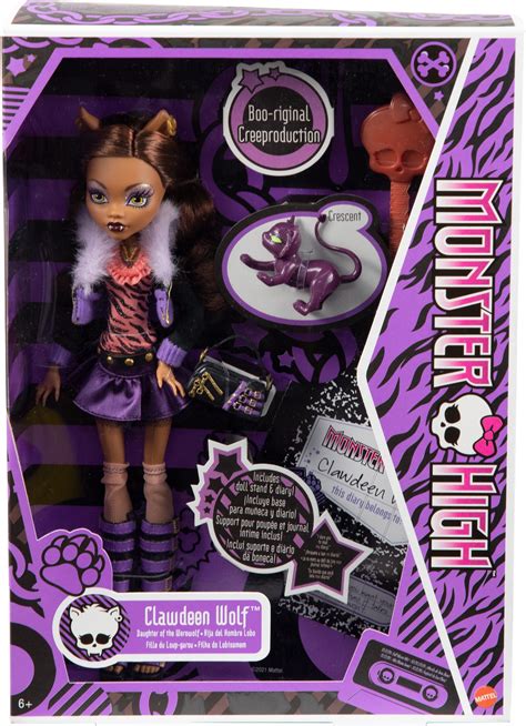 Monster High Clawdeen Wolf Reproduction Doll With Doll Stand