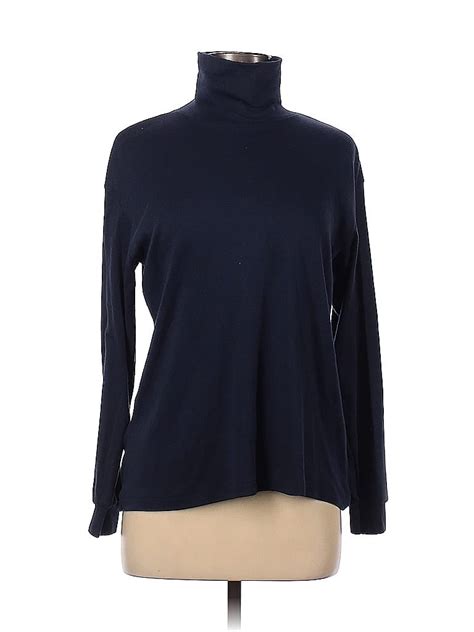 Bobbie Brooks Solid Navy Blue Long Sleeve Turtleneck Size M 47 Off