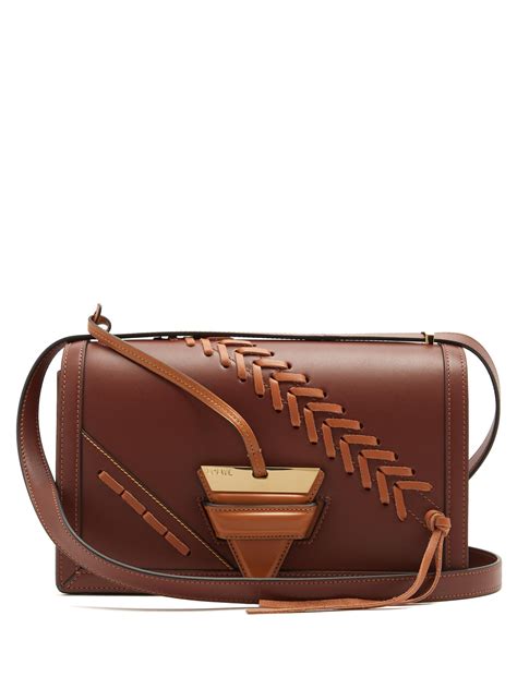 Loewe Barcelona Large Laced-leather Shoulder Bag in Brown | Lyst