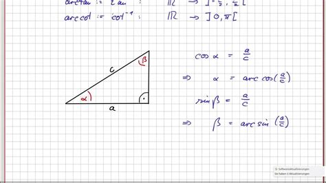 Analysis Trig Fktn Wozu Braucht Man Arcsin Arccos Arctan Arccot 12 10 Youtube