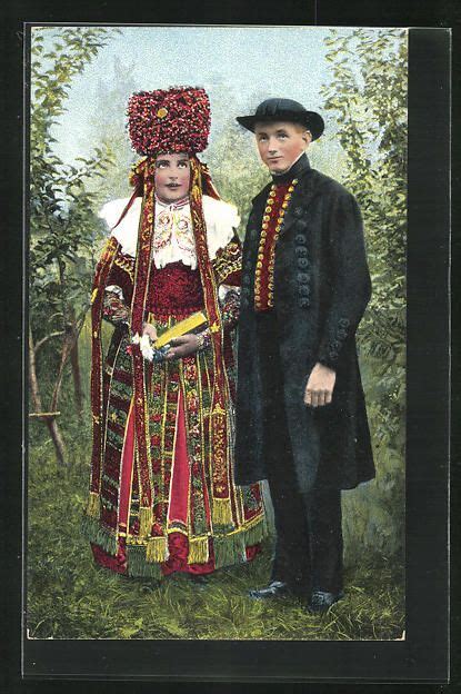 AK Volkstrachten Aus Schaumburg Lippe Brautpaar Doll Costume Costumes