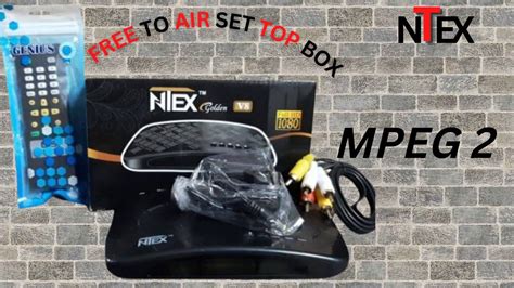 NTEX 190 MPEG 2 SET TOP BOX MPEG2 DTH FREE TO AIR DTH DD FREE