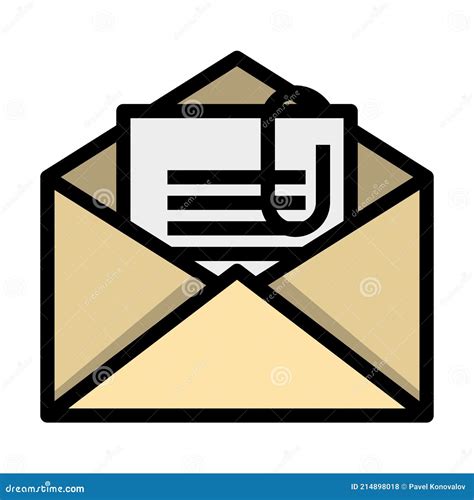 Mail With Attachment Icon Cartoon Vector CartoonDealer 148389851