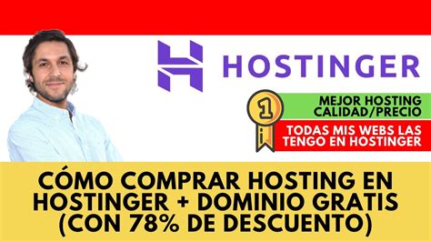 C Mo Comprar Hosting Dominio Con Hostinger Youtube