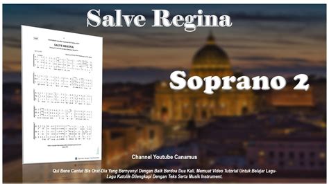 Salve Regina Soprano Musik Instrumen Notasi Angka Youtube