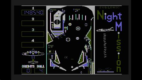 Atari 8 Bit Game Play Night Mission Pinball Youtube