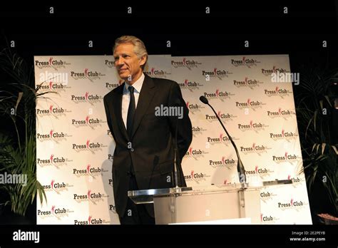 French former Prime minister Dominique de Villepin, gives a press ...