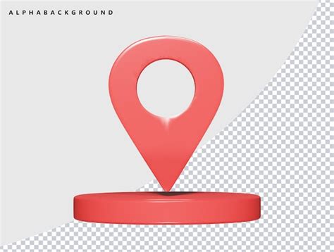 Premium PSD Location Icon 3d Render Illustration