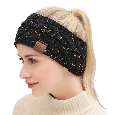 Knit headband Women Earwarmer Cable Headbands Lady Corceht head wrap Wide headband Girl's Knit ...