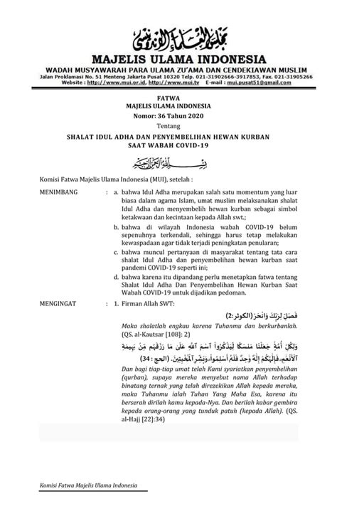 Fatwa Mui Nomor Tahun Pdf