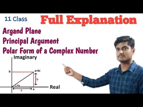 Argand Plane Principal Argument And Polar Form Of A Complex Number