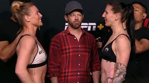 Hailey Cowan Vs Jamey Lyn Horth Weigh In Face Off UFC Fight Night