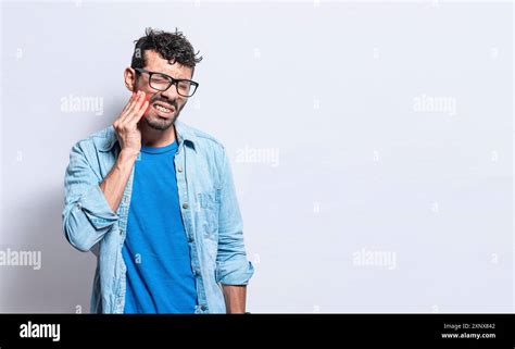 People With Toothache A Man Suffering From Toothache Isolated Person