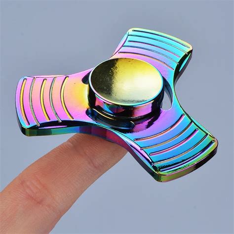 Colour Tri Fidget Ceramic Bearing Toy EDC Finger Gyro Spinner Hand