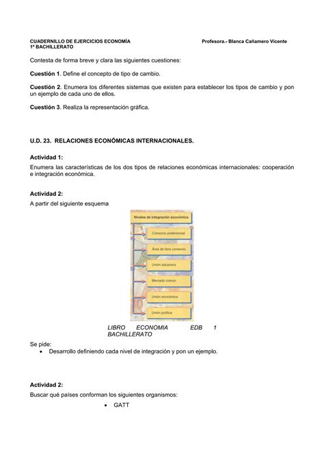 Cuadernillo Actividades Econom A Pdf