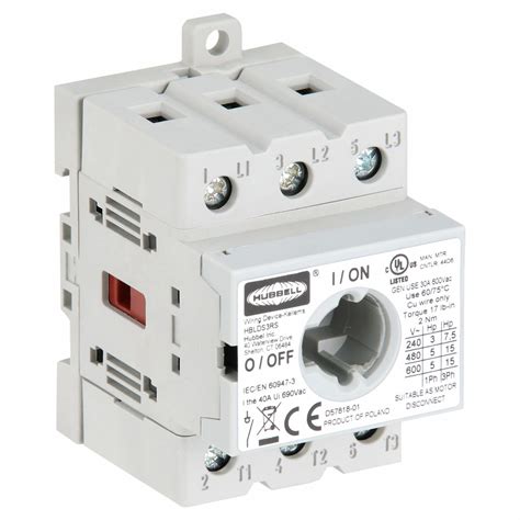 HUBBELL 30 A Current Rating 600V AC Replacement Switch 2EAW2