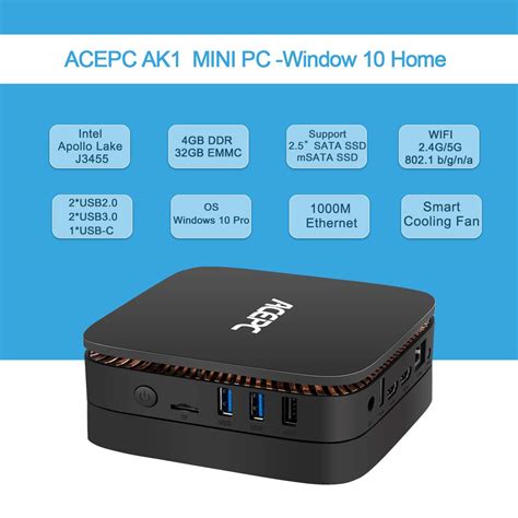 Acepc Ak Mini Pc Intel Celeron Prozessor J Windows Home