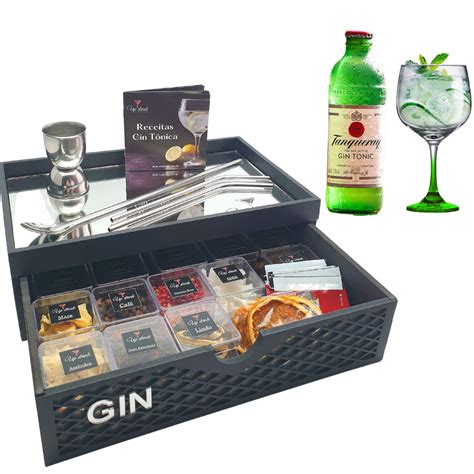 Kit Gin Tanqueray Ml Taca Gin Haste Verde Caixa Espelhada