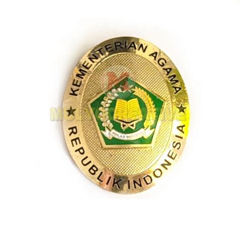 Jual Lencana Pin Kemenag Magnet Pin Logo Kementerian Agama Oval