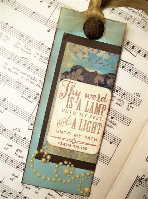 Scripture Bookmark Psalm 119 105 Hand Stamped With By Prayernotes