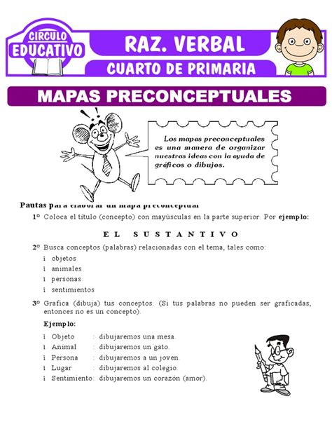 Mapa Preconceptual Para Cuarto De Primaria Pdf