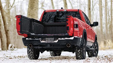 Ram 1500's new tailgate folds and swings for access with or without a trailer