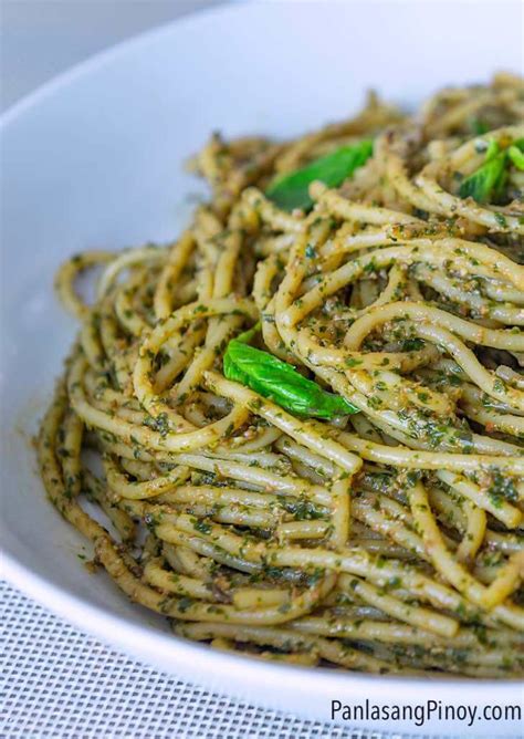 Tuyo Pesto Spaghetti Pasta Recipe Tasty Pasta Pesto Pasta Recipes