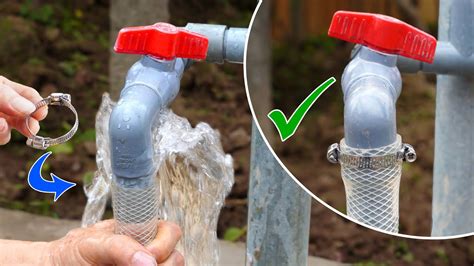 Smart Trick To Use Hose Clamp Fasten Water Pipe Into Faucet By Hose