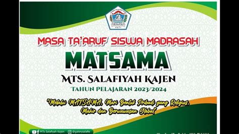 Live Streaming St Day Masa Ta Aruf Siswa Madrasah Matsama Mts