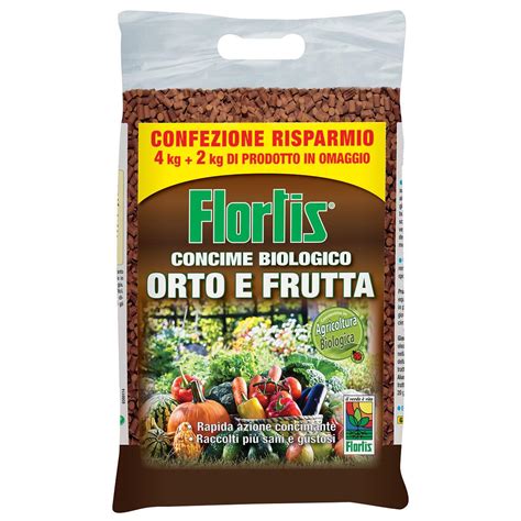 Concime Granulato Flortis Biologico Orto Frutta 42 Kg Leroy Merlin