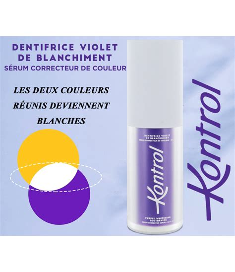 Dentifrice Violet De Blanchiment Kontrol Ml Sourire Clatant