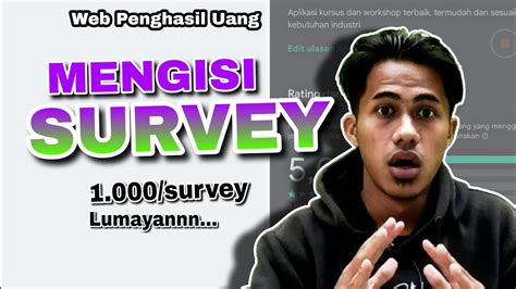 Simpel Website Penghasil Uang Cukup Dengan Mengisi Survey Cara