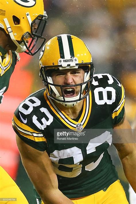 Jeff Janis Of The Green Bay Packers Reacts After Tackling Lucky