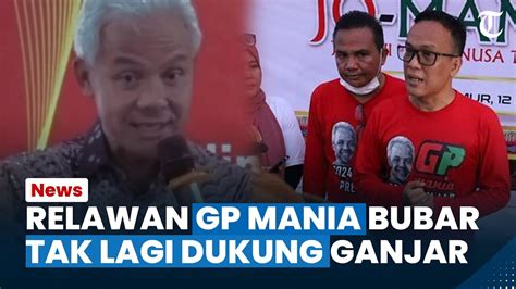 Relawan GP Mania Bubar Tak Lagi Dukung Ganjar Pranowo Jadi Capres