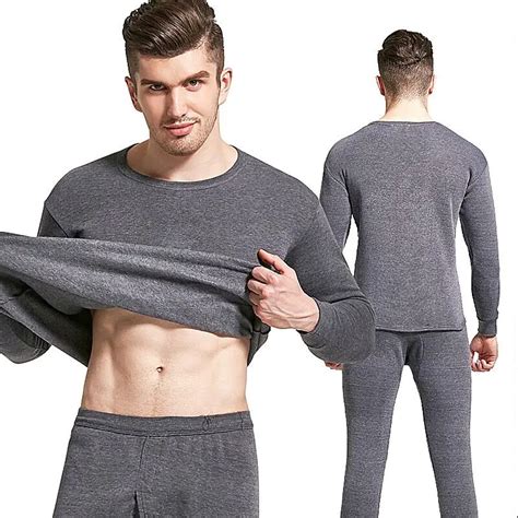 2018 Men Thermal Underwear Long Johns Men Autumn Winter Tops Pants 2 Piece Set Keep Warm Thick