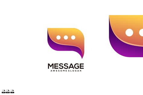 Message Logo Gradient Colorful By Norinhood Thehungryjpeg