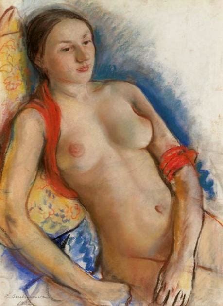 Oil Painting Replica Nude With Red Scarf 1932 By Zinaida Serebriakova
