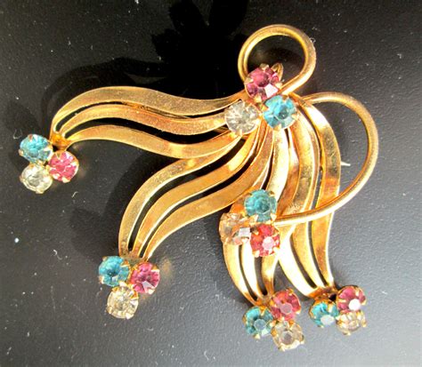 Wonderful Vintage Brooch Convertible Pendant Loop Gold Tone Etsy