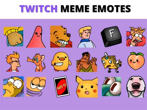 100 Emotes De Mèmes Twitch Funny Memes Mega Bundles Discord Emotes